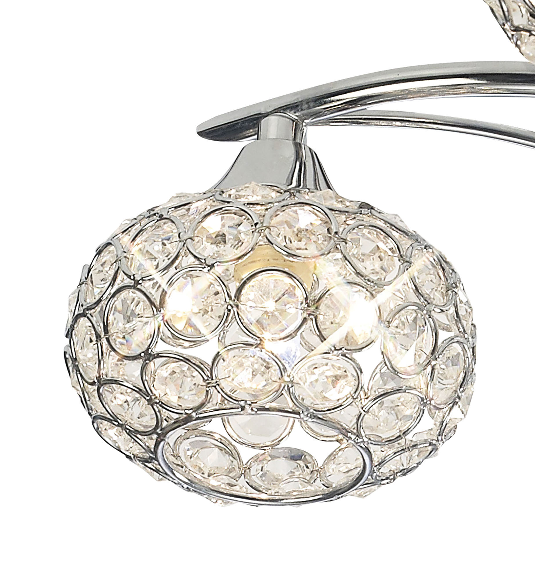 Leimo Crystal Ceiling 6 Light Polished Chrome IL30956  Diyas Leimo Polished Chrome